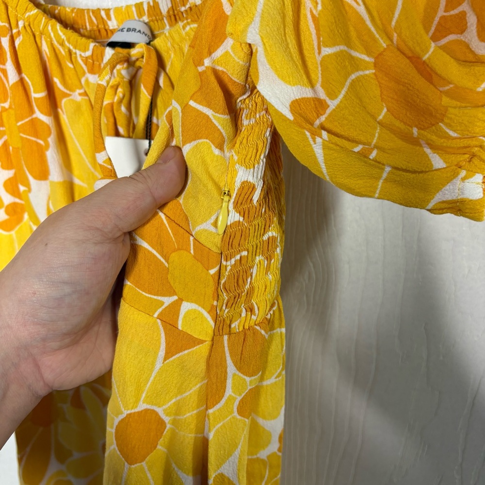 NWT Faithful the Brand Revolve Lovita mini dress Canaria marigold size US 6 - Picture 3 of 12
